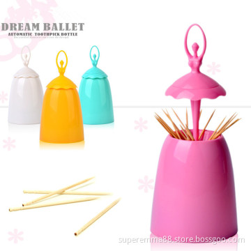 Automatic toothpick holder pocket fashion small cartoon shaped creative toothpick box